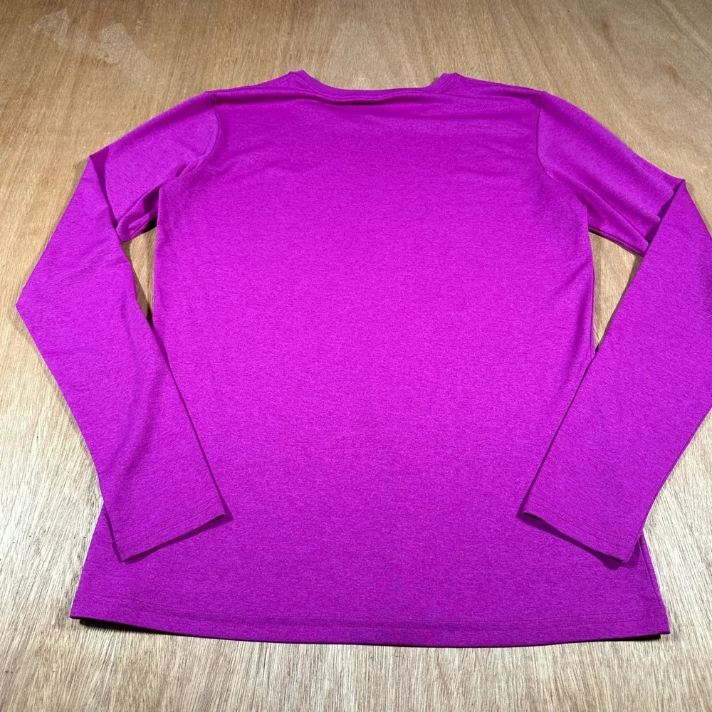 Nike Dri-FIT Womens Medium Long Sleeve Running Athletic Shirt Purple Pink